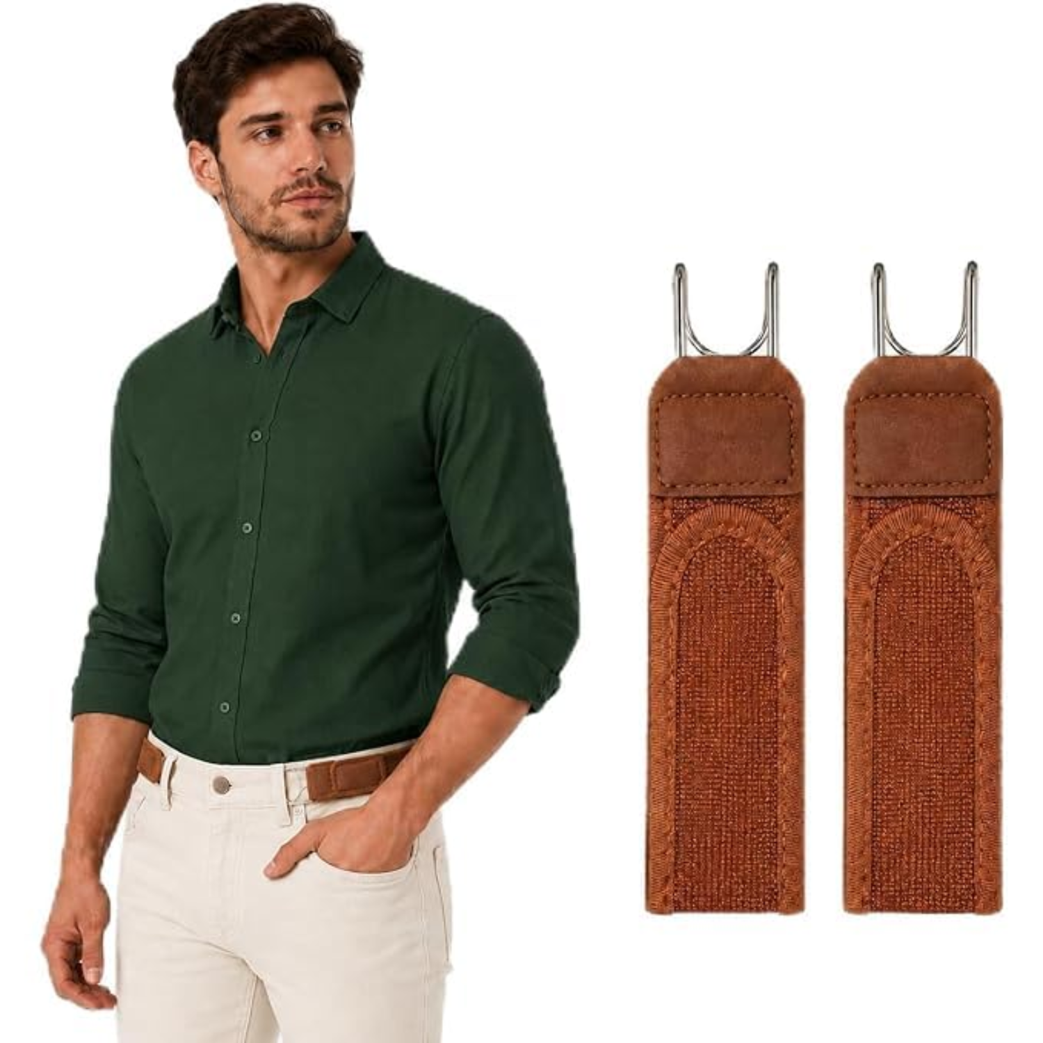 👖 Portable Stylish Metal Hook Buckleless Belt (Pack of 2)