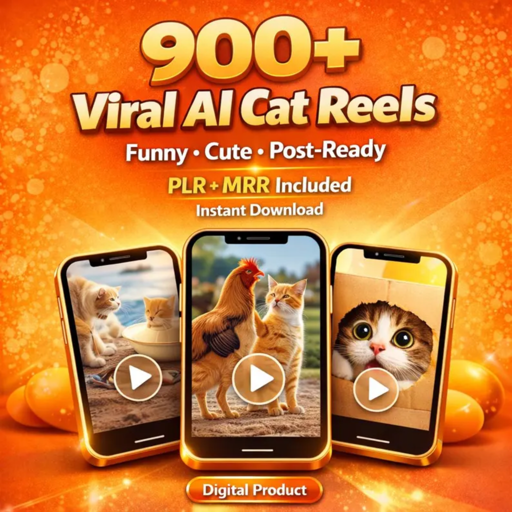 900+ AI Cats Reels Bundle - Ready to Post