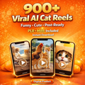 900+ AI Cats Reels Bundle - Ready to Post