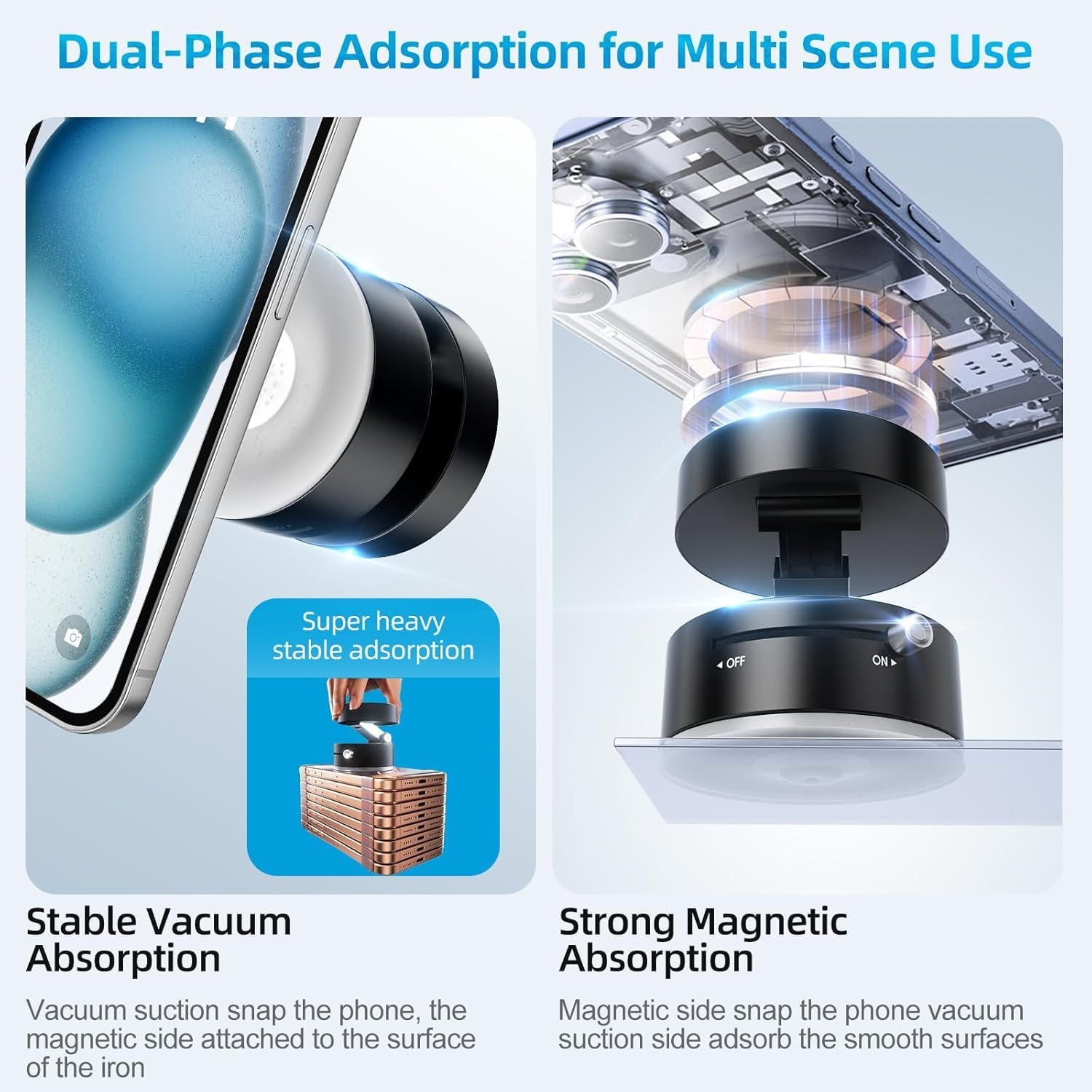 📱 Multifunctional Vacuum Suction Phone Holder