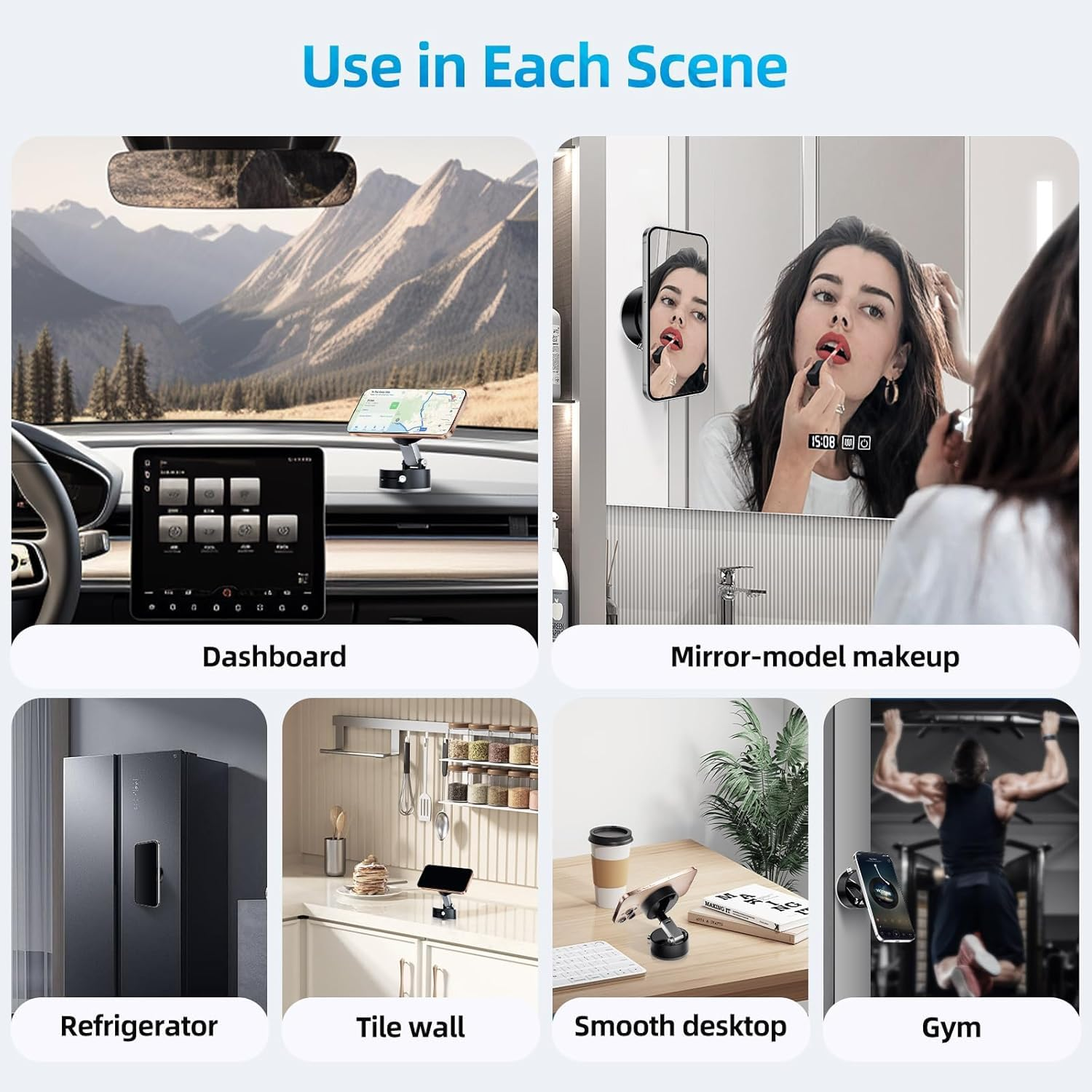 📱 Multifunctional Vacuum Suction Phone Holder