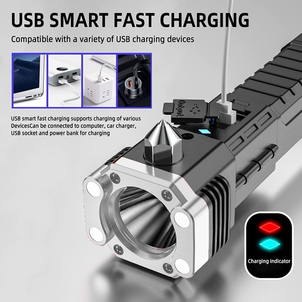 🔦 8 in 1 Portable Rechargeable LED Flashlight