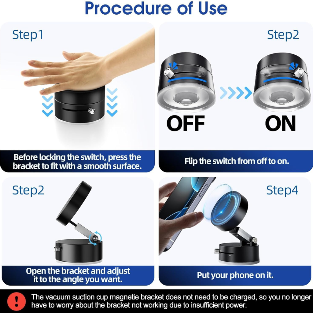 📱 Multifunctional Vacuum Suction Phone Holder