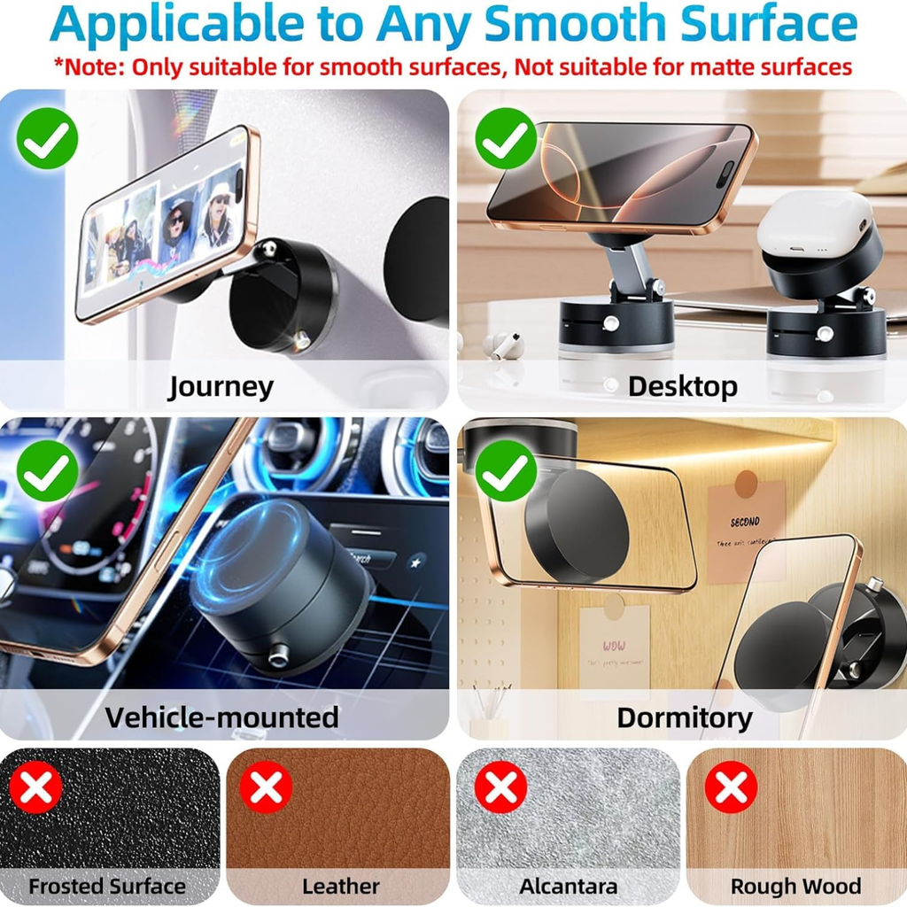 📱 Multifunctional Vacuum Suction Phone Holder