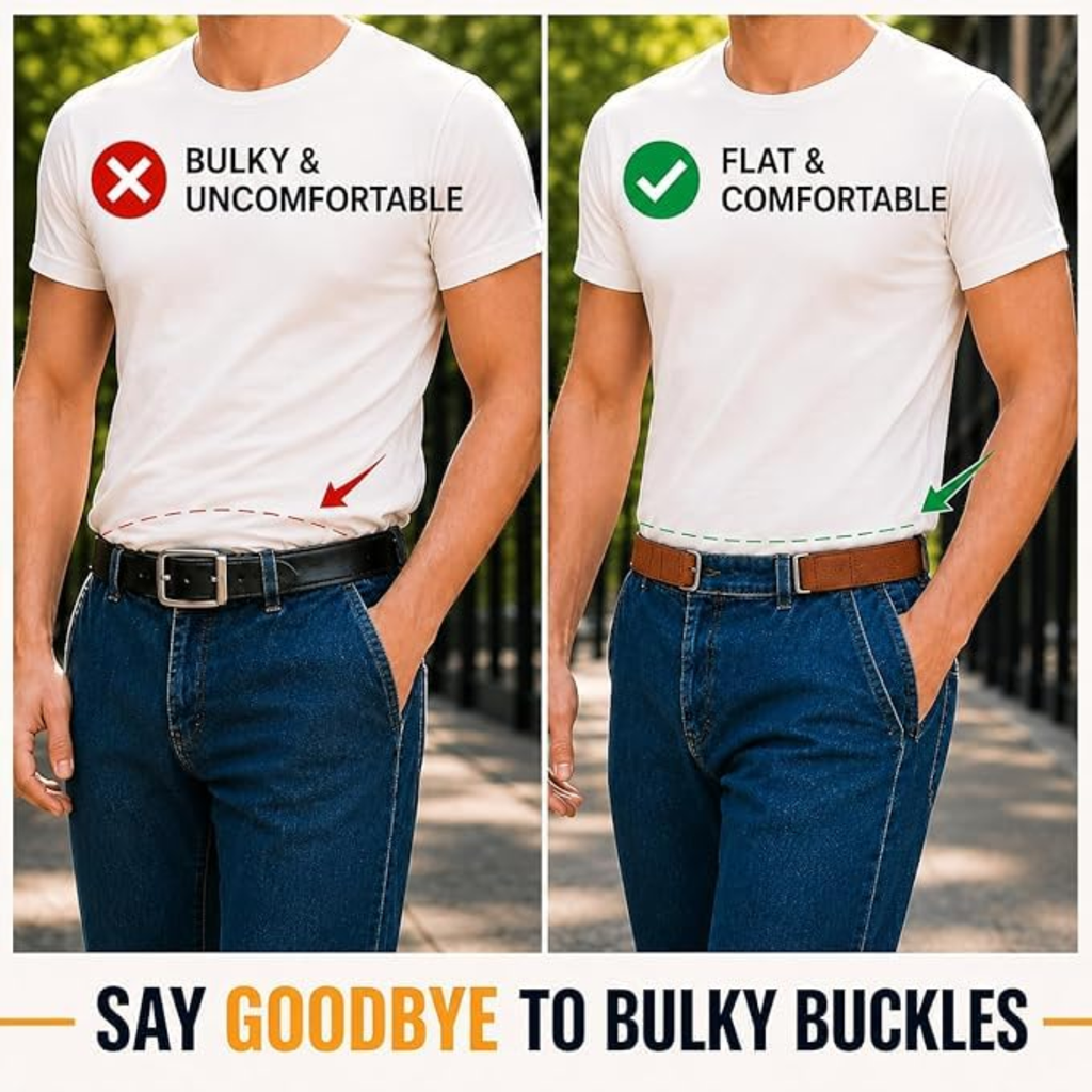 👖 Portable Stylish Metal Hook Buckleless Belt (Pack of 2)